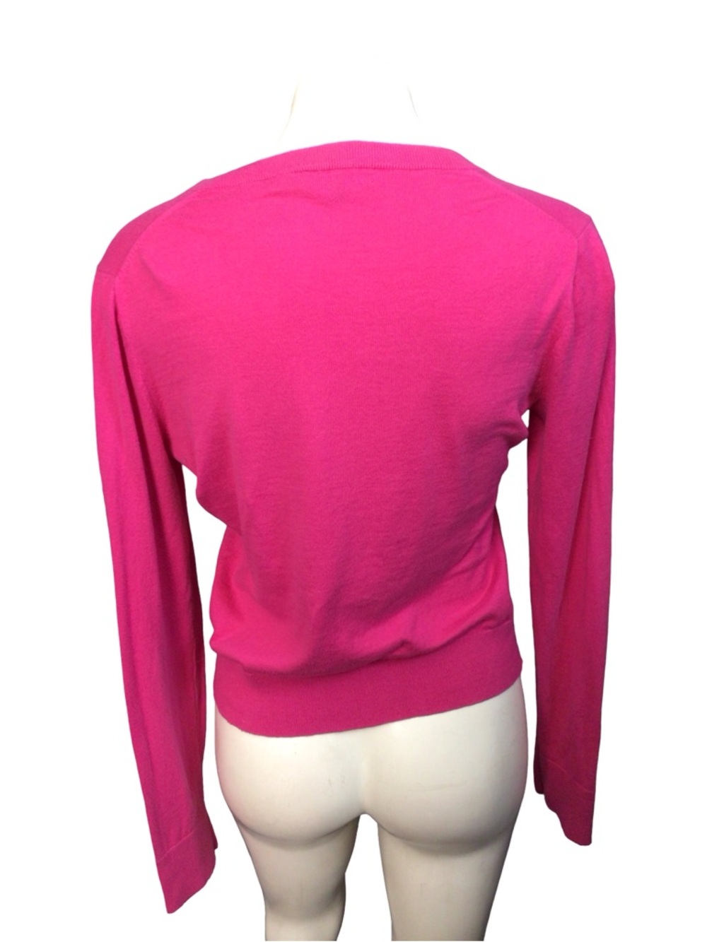 J. Crew Hot Pink Button-Up Cardigan size medium - Picture 2 of 5